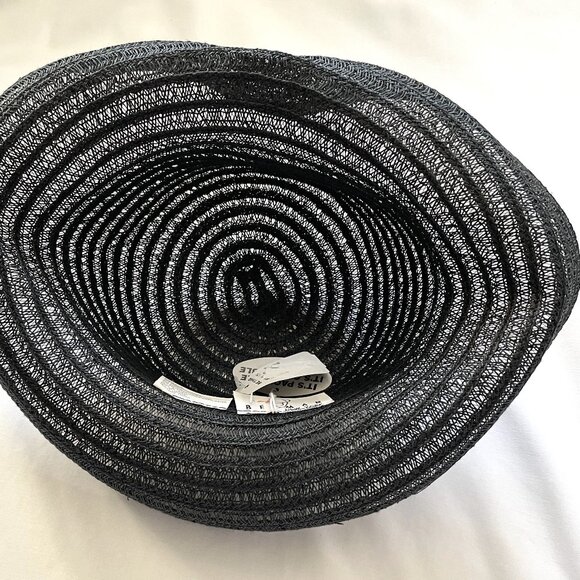 NWT BETMAR New York Black Packable Floppy Sun Hat #179 - Picture 3 of 5